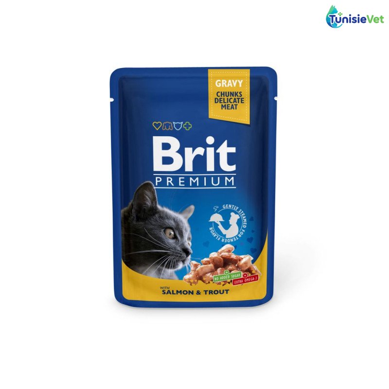 Pochons Brit Premium Saumon et Truite 100g