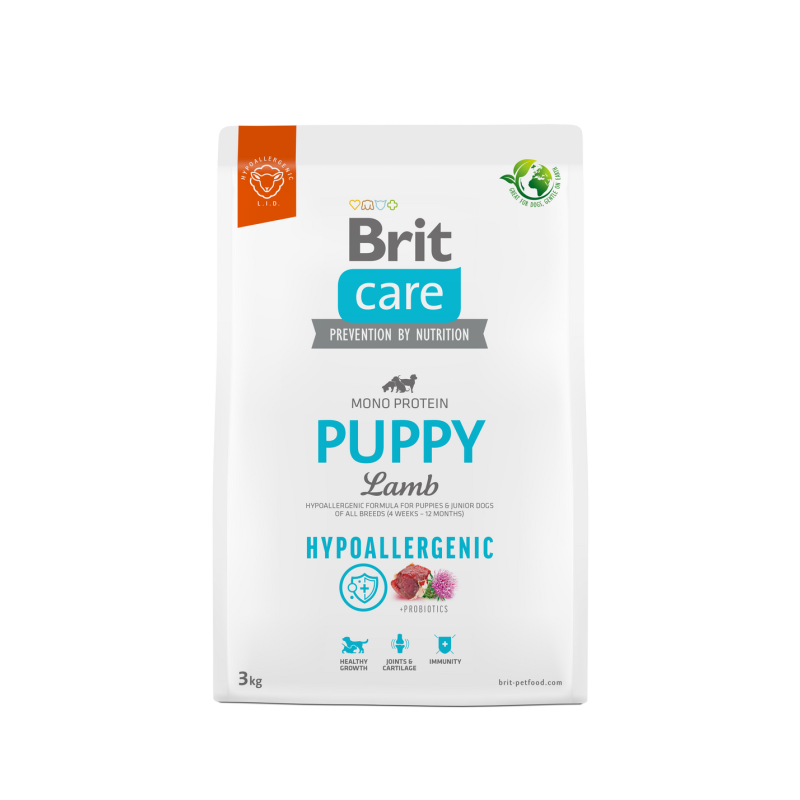 Brit Care Hypoallergénique pour Chiot à l'Agneau et au Riz 3kg