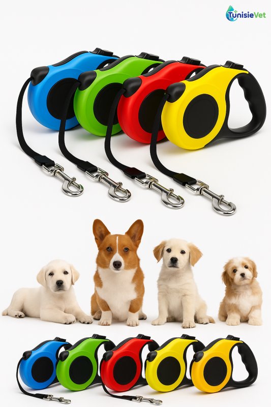 Laisse rétractable pour chien 5m