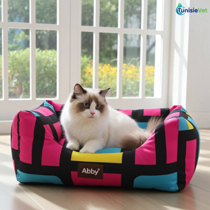 COUCHAGE MULTICOLORE CONFORTABLE POUR CHAT ET CHIEN taille s 40-45cm