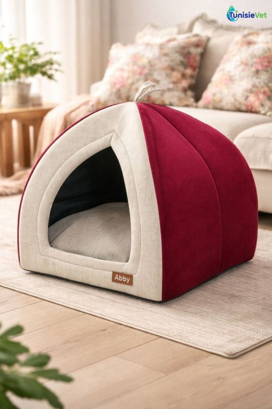 Tente Igloo Chat Cosy & petit chien – Couchage Design & Sécurisant 43x43x43 cm