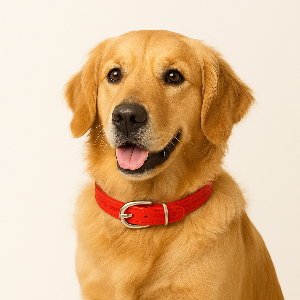 Collier et laisse en cuir PU réglables – Élégance & solidité pour chien