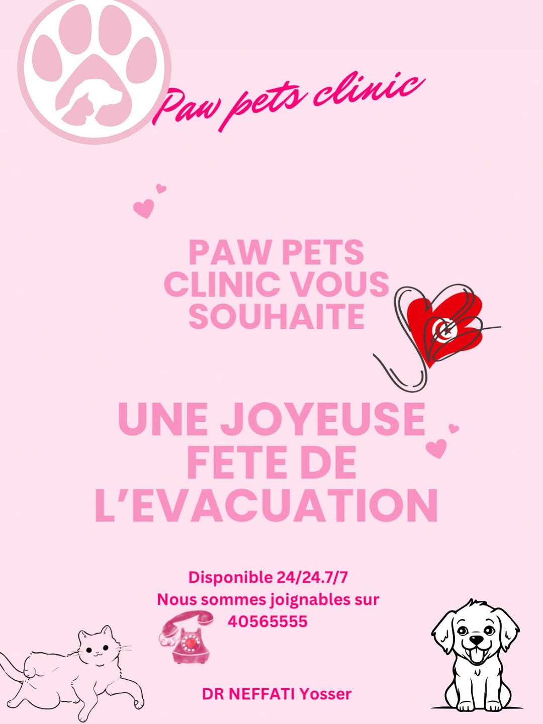 On vous souhaite une joyeuse fête de l’évacuation 🩷✨