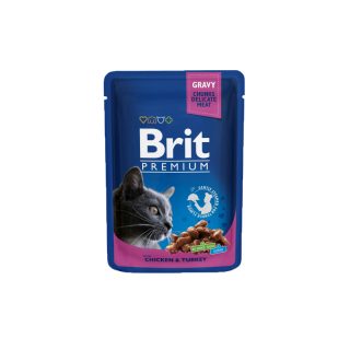 Pochons Brit Premium au Poulet et Dinde 100g